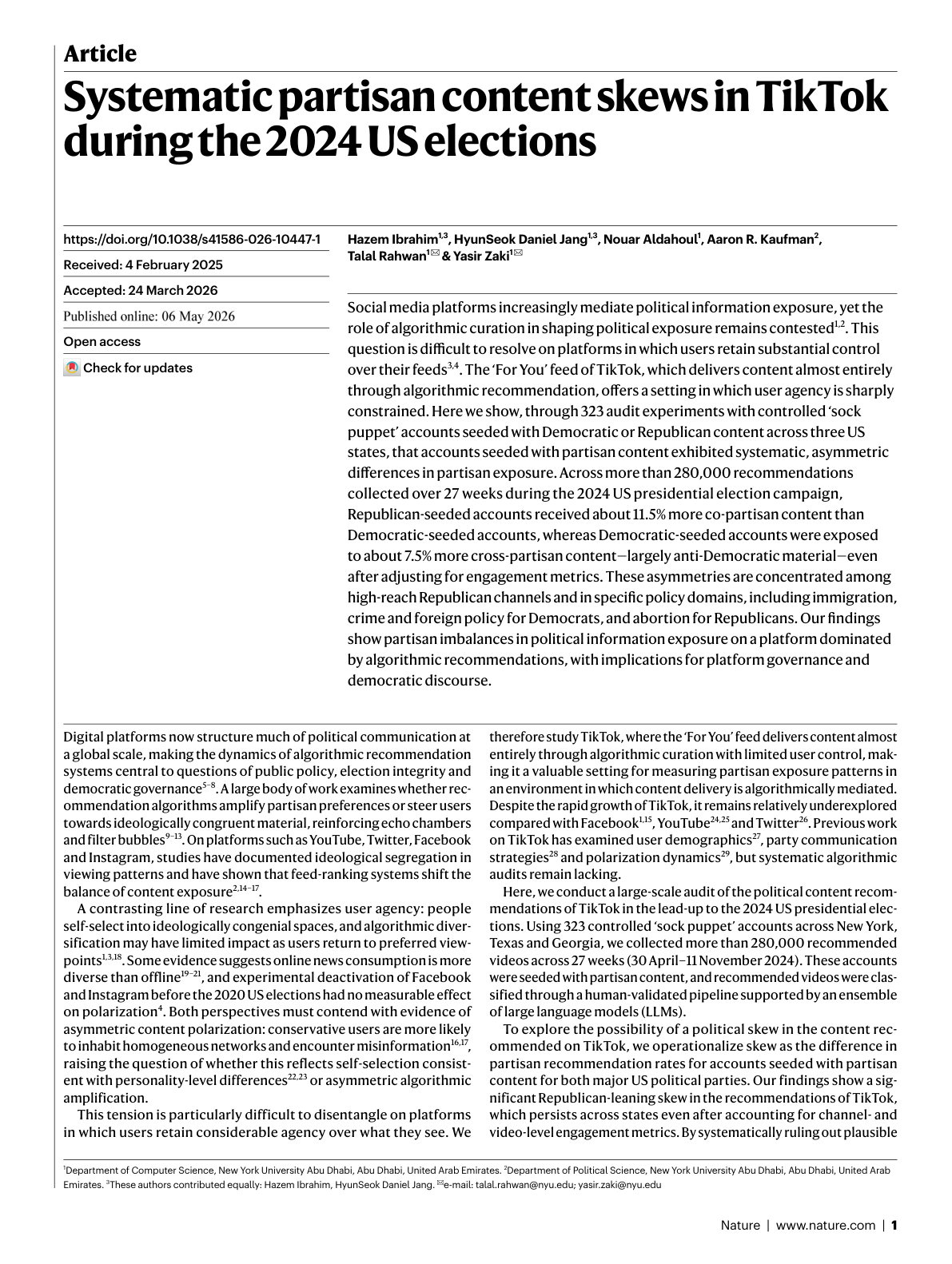 First page of paper