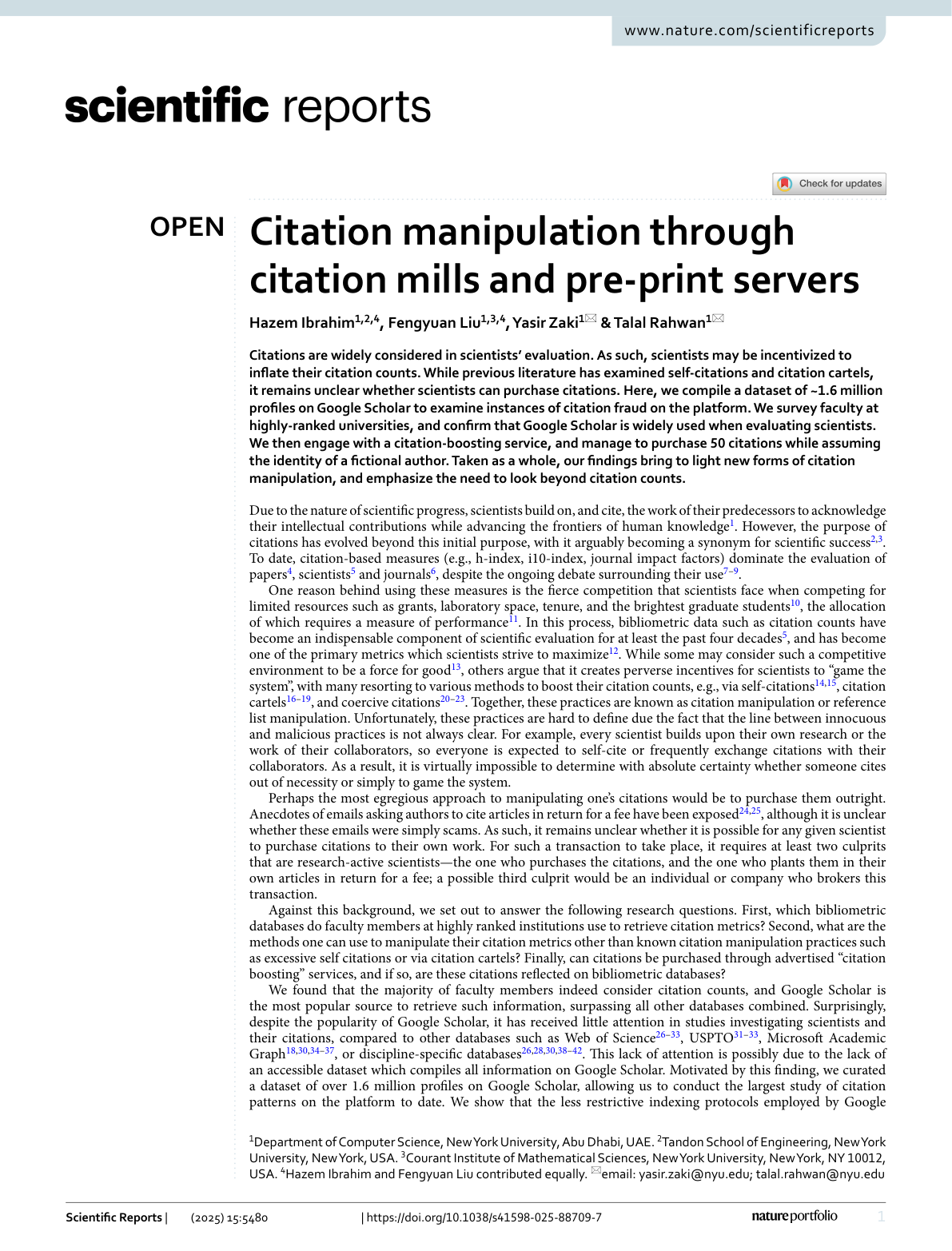 First page of paper