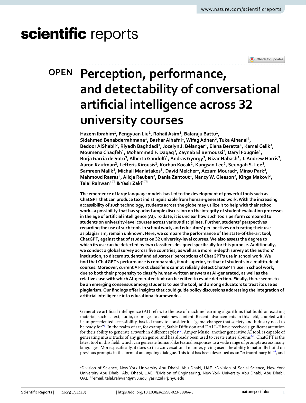 First page of paper
