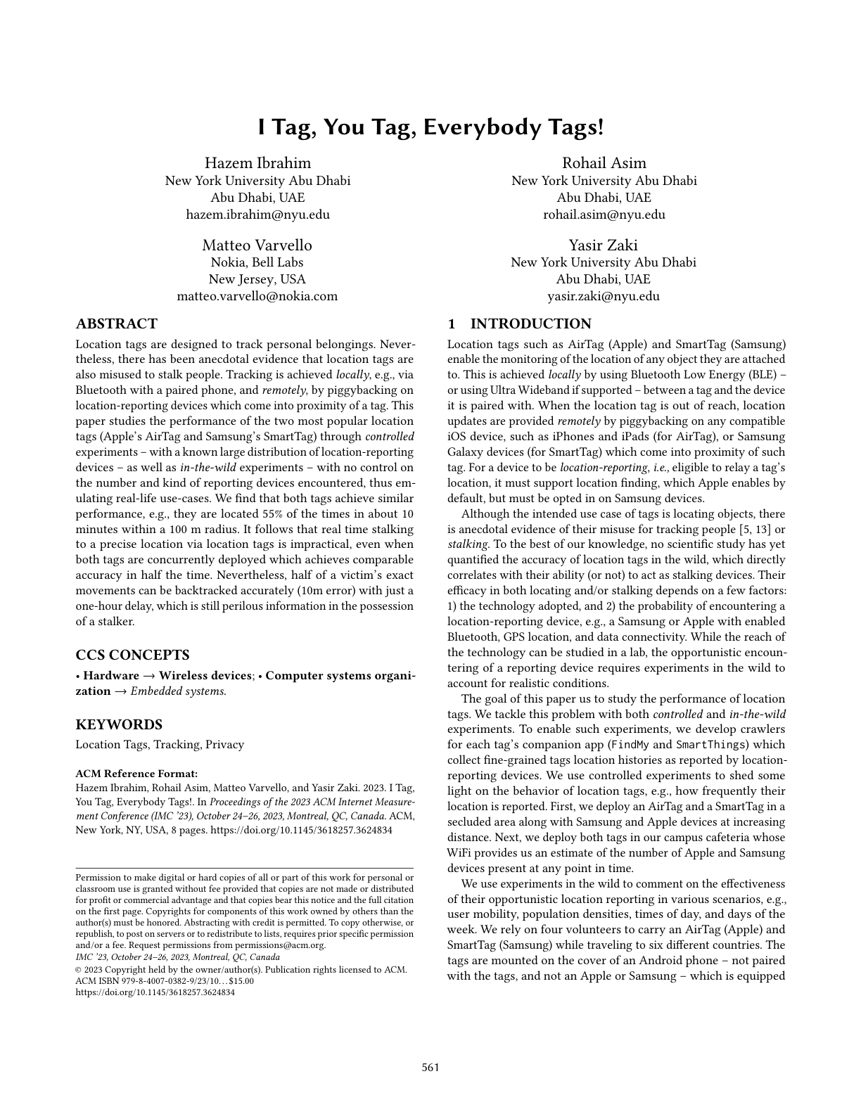 First page of paper